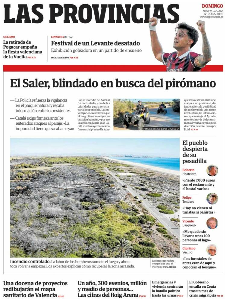 Portada de Las Provincias (Spain)