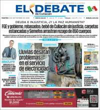 Portada de El Debate de Culiacán (Mexique)