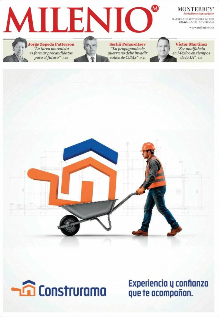 Portada de Milenio de Monterrey (Mexique)