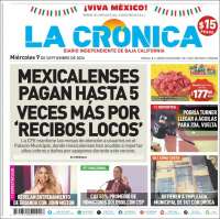 Portada de La Crónica de Baja California (Mexico)