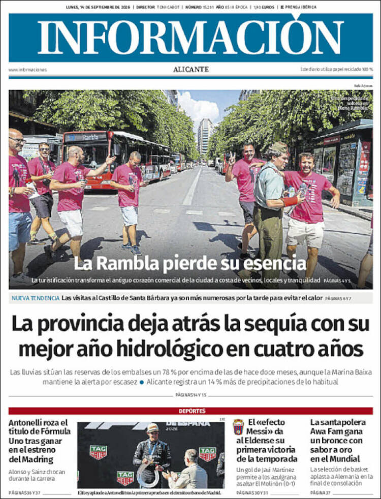 Portada de Diario Información (Spain)