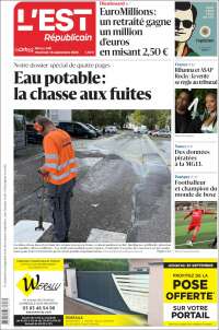 Portada de L'Est Republicain (France)