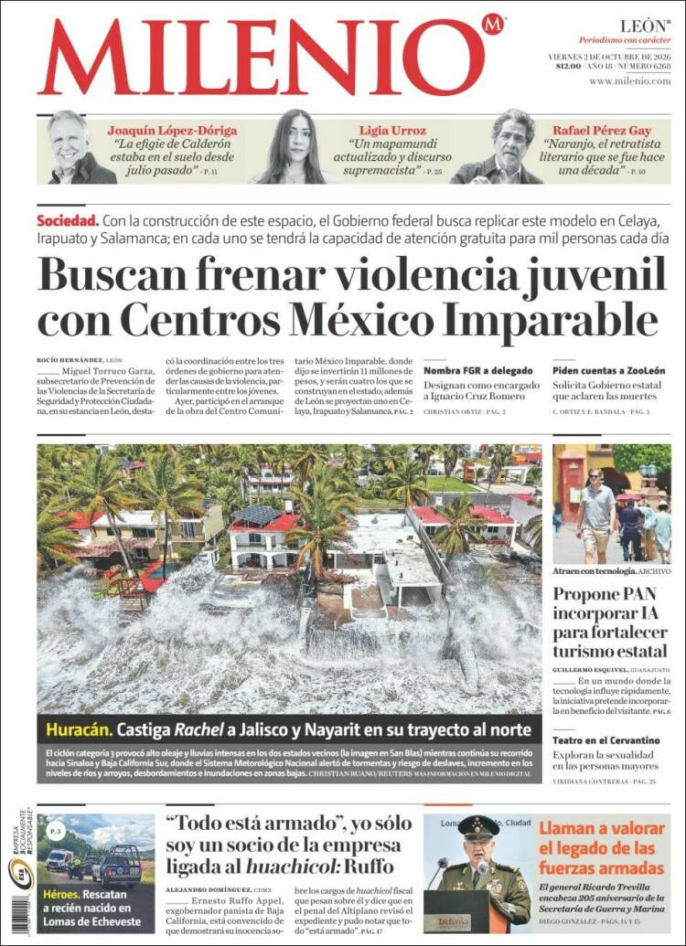 Portada de Milenio de León (México)