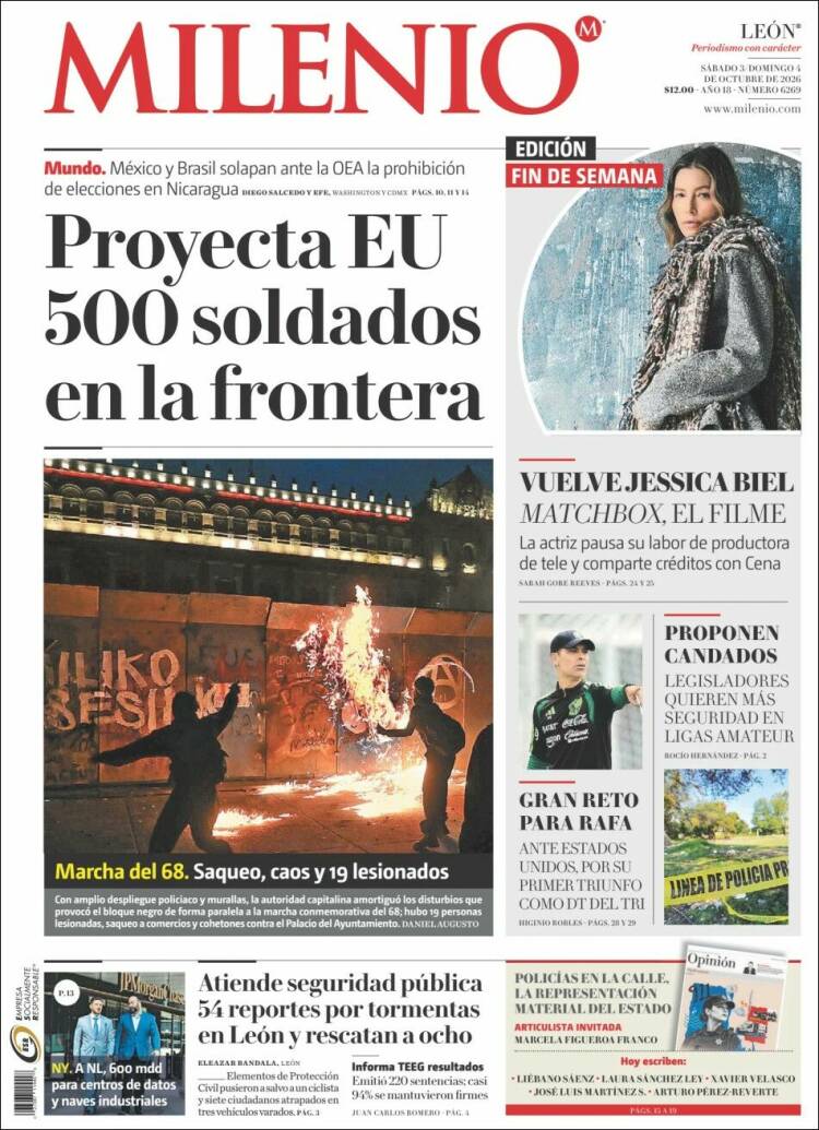 Portada de Milenio de León (México)