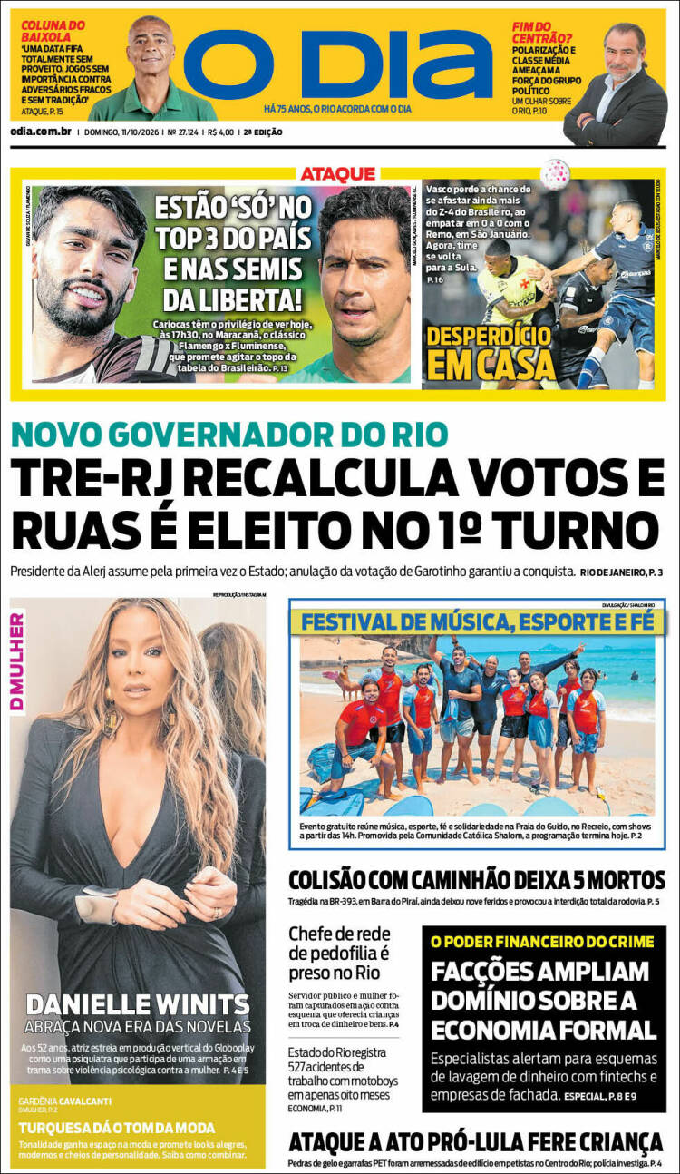 Portada de O Dia (Brasil)