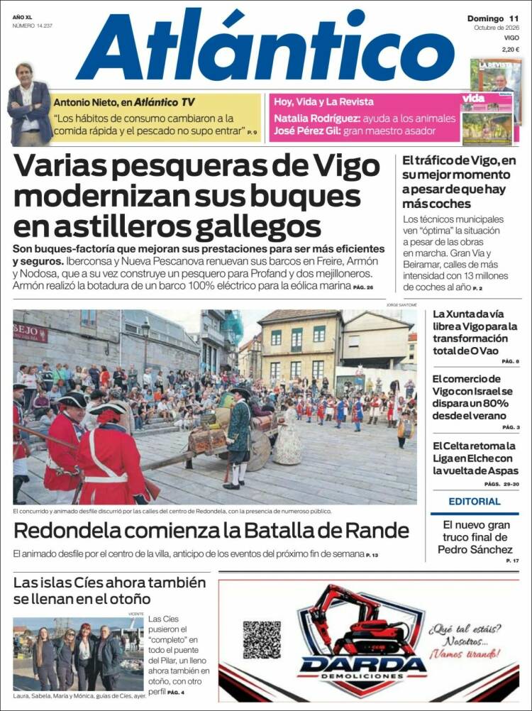 Portada de Atlántico Diario (España)