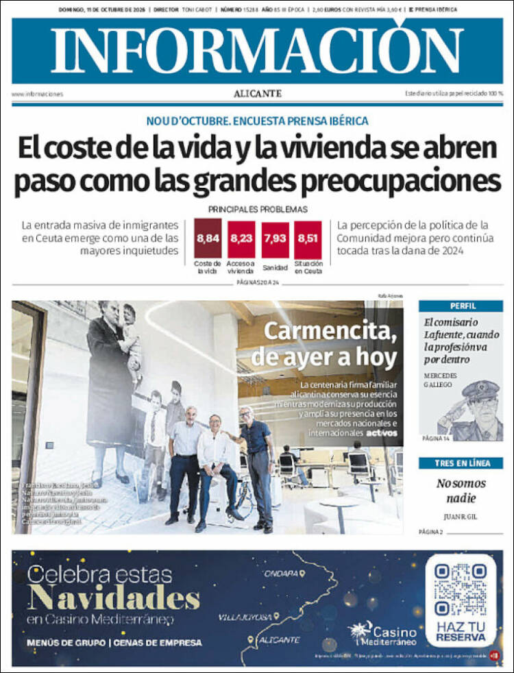 Portada de Diario Información (España)