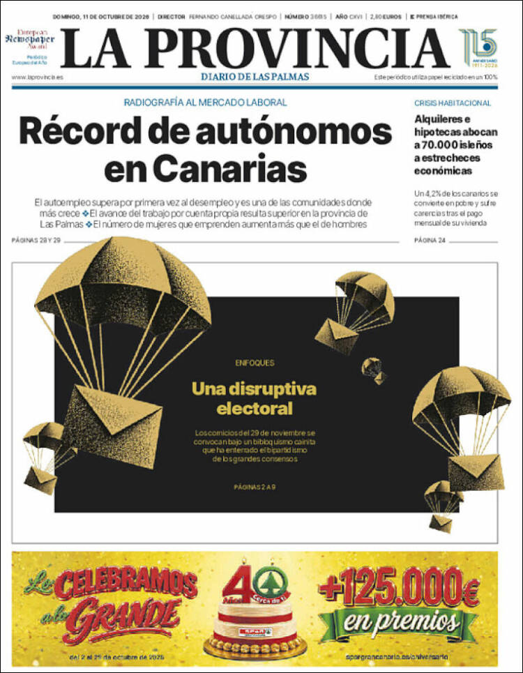 Portada de La Provincia (España)