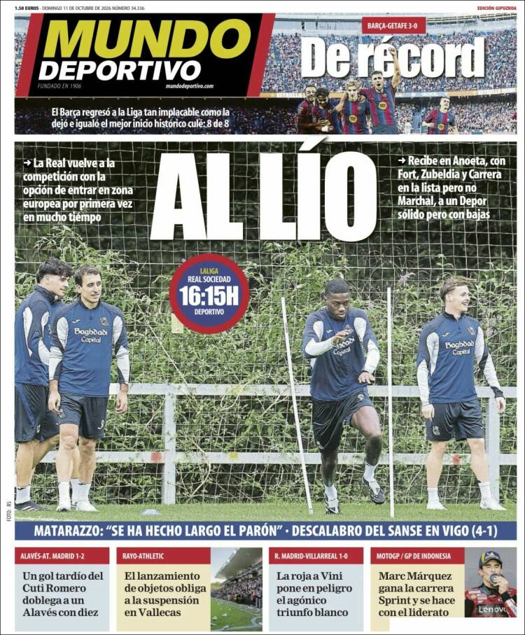 Portada de Mundo Deportivo Gipuzkoa (España)