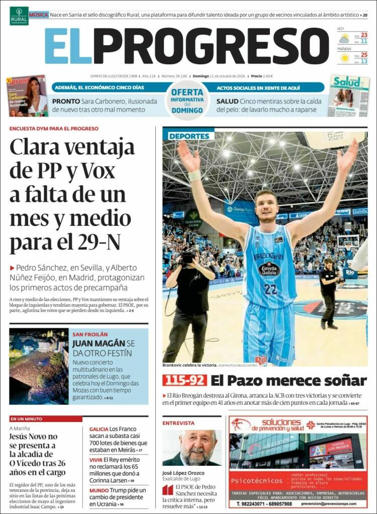 Portada de El Progreso (España)