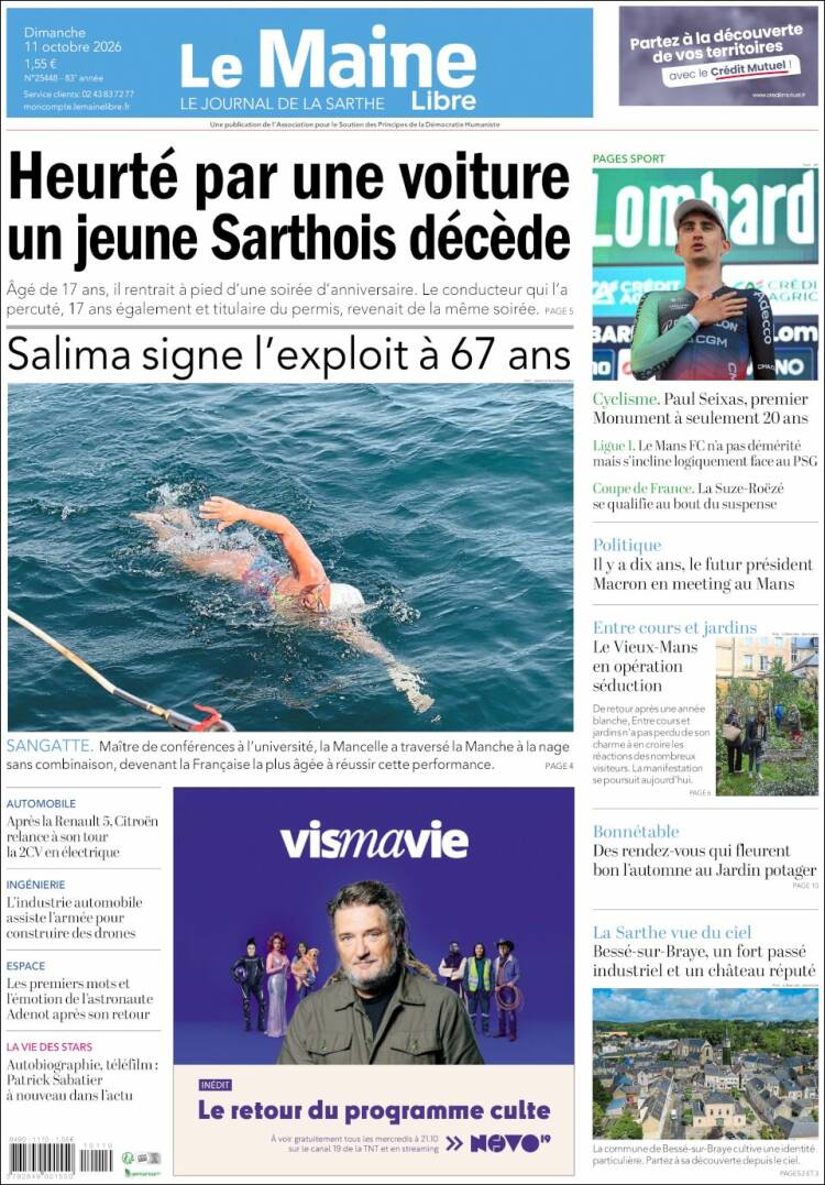 Portada de Le Maine Libre (Francia)