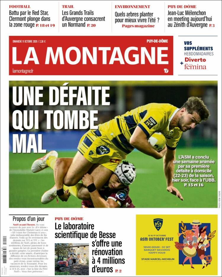Portada de La Montagne (Francia)