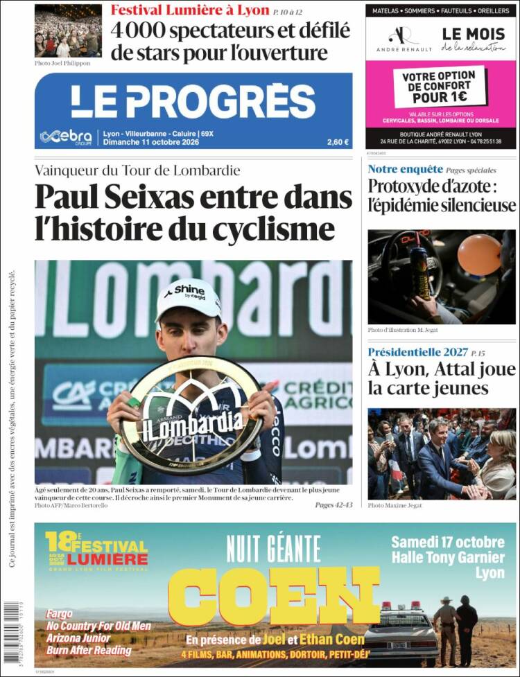 Portada de Progres de Fecamp (Francia)