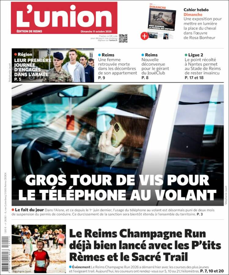 Portada de L'Union (Francia)