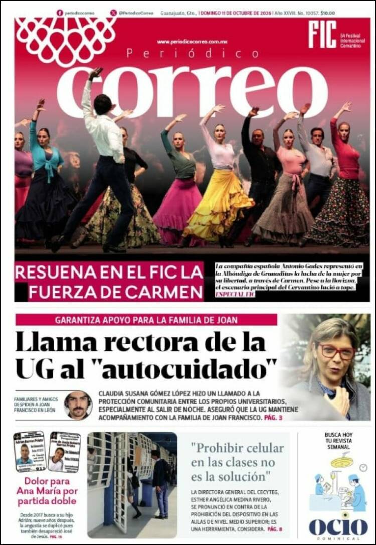 Portada de Correo - El diario del Estado de Guanajuato (México)