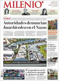 Portada de Milenio - Laguna (Mexique)