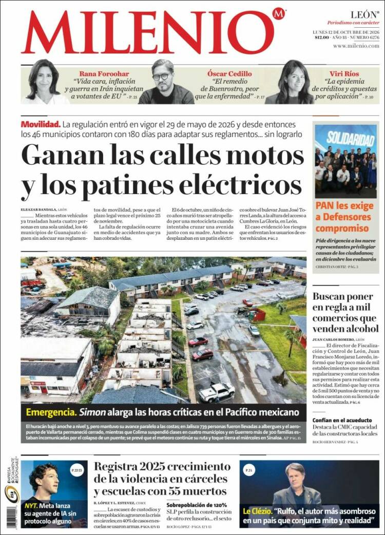 Portada de Milenio de León (México)