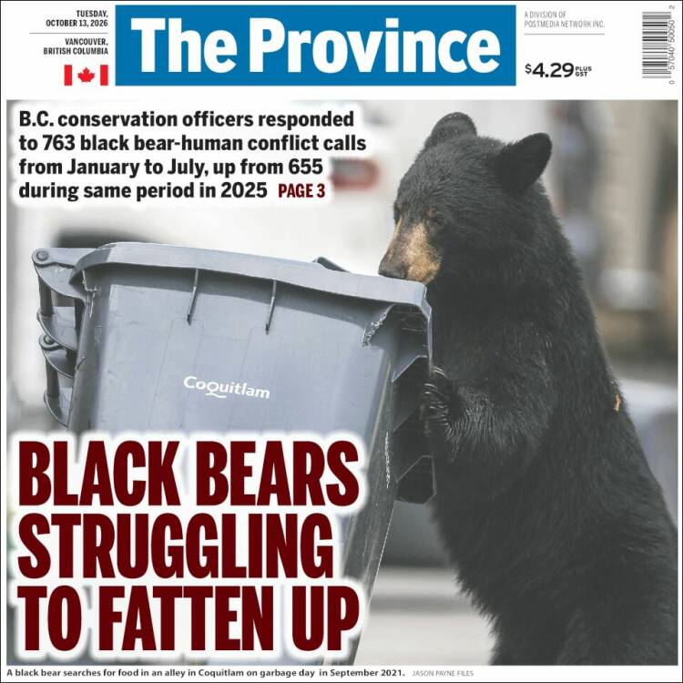 Portada de The Province (Canada)