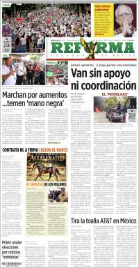 Portada de Reforma (México)