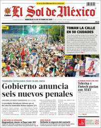 Portada de El Sol de México (México)
