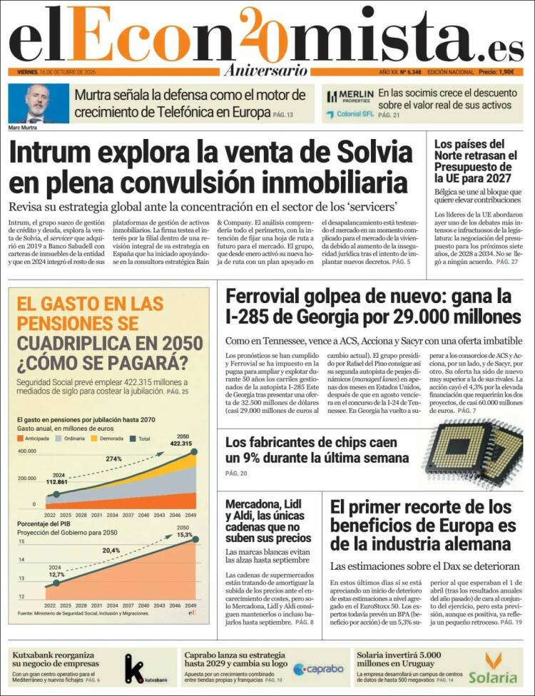 Portada de Eleconomista