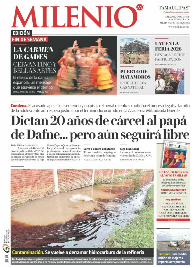 Portada de Milenio - Tamaulipas (Mexique)