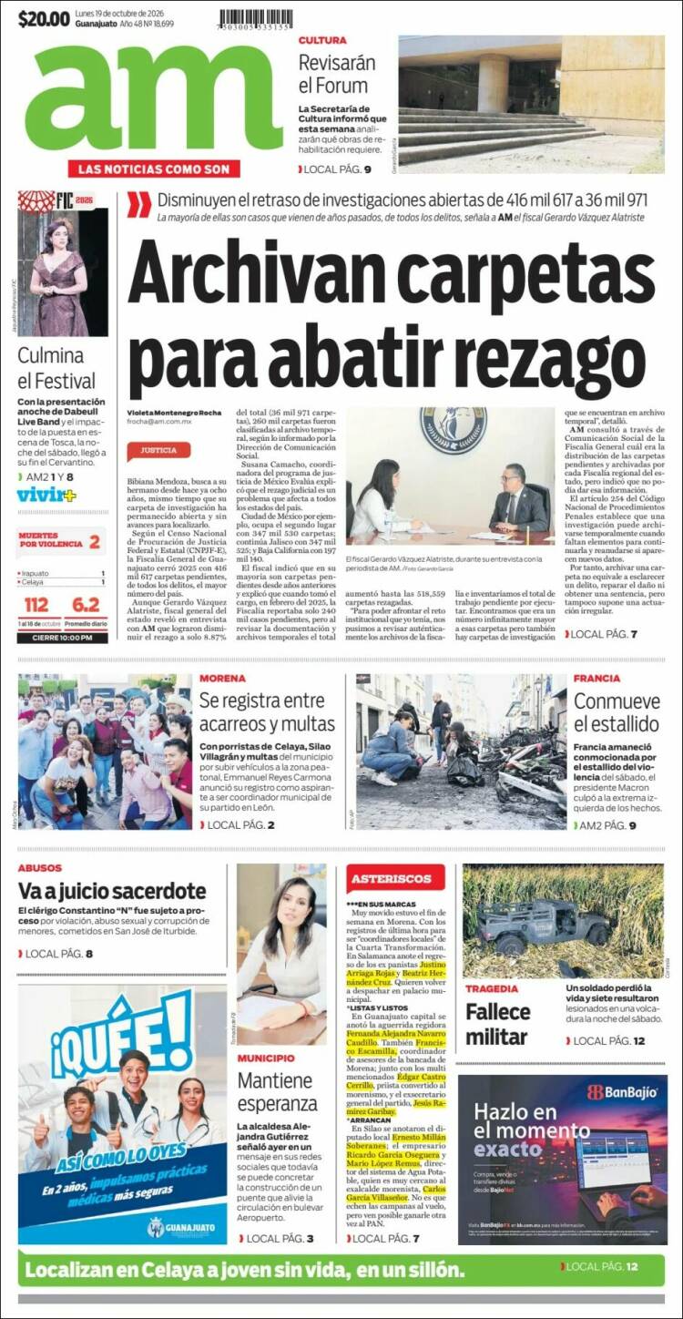 Portada de Al Día A.M. (México)