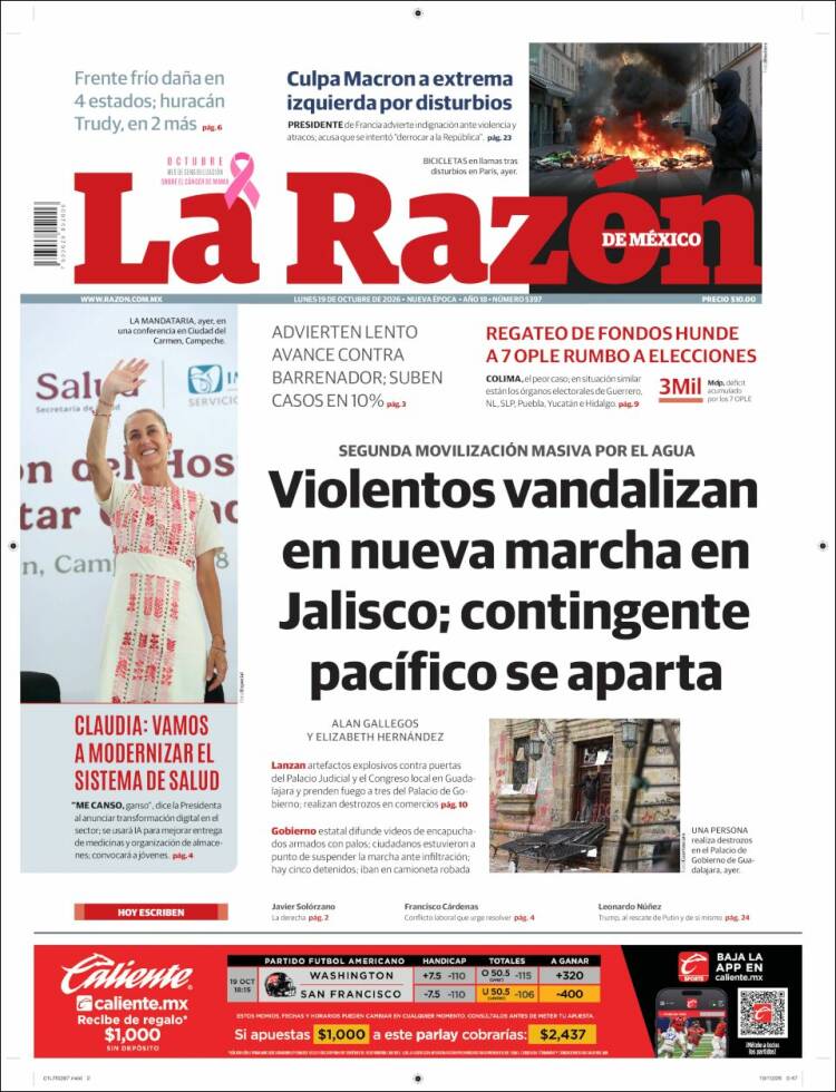 Portada de La Razón (México)