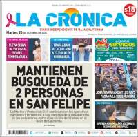 Portada de La Crónica de Baja California (México)
