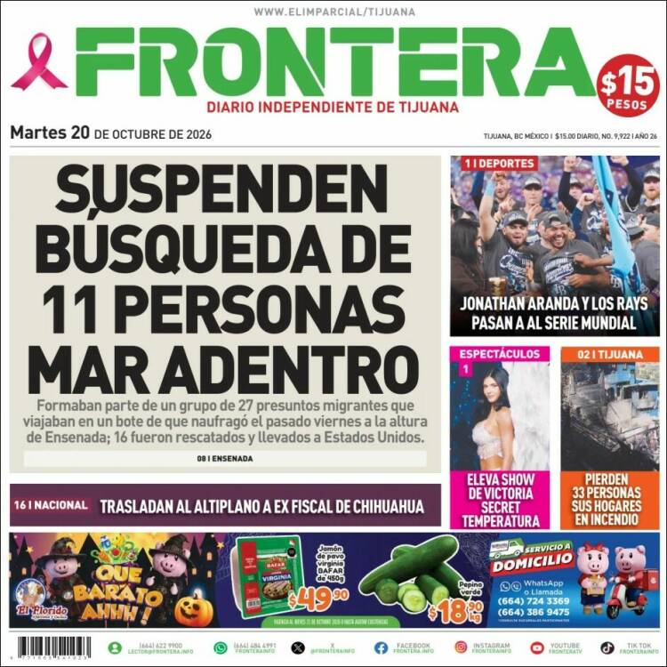 Portada de Frontera (México)