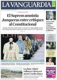 Portada de La Vanguardia (Spain)
