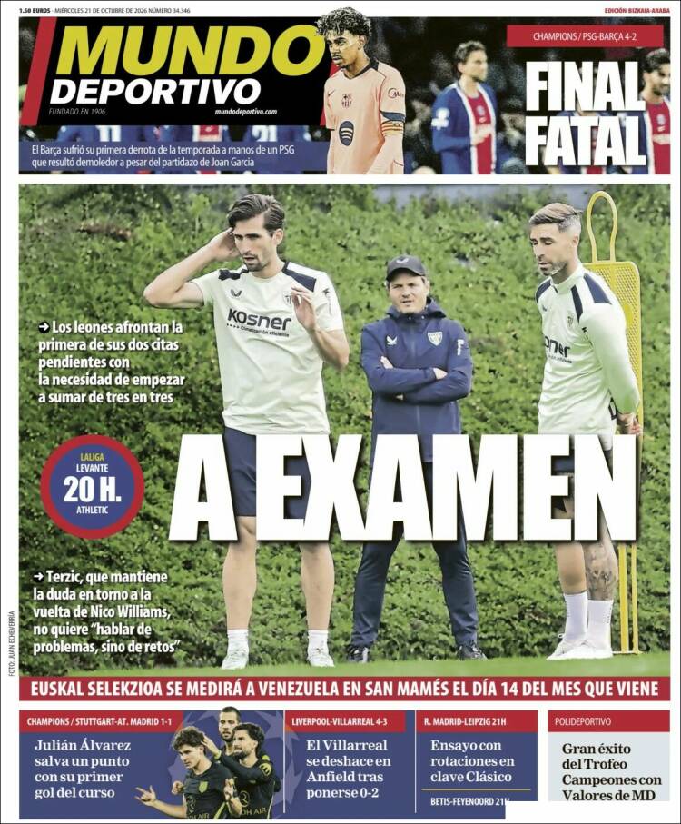 Portada de Mundo Deportivo Bizkaia (Spain)