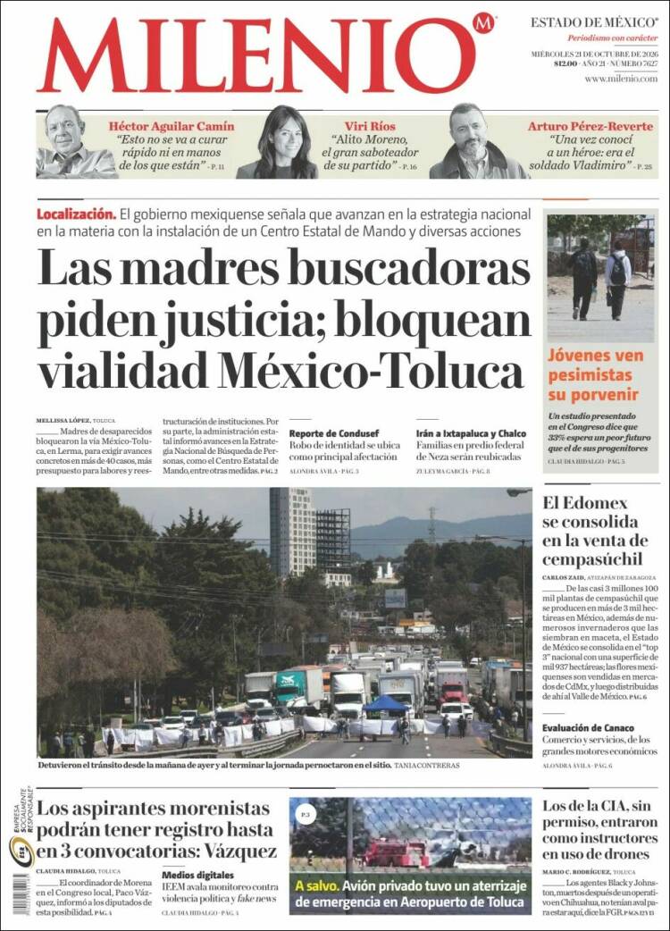 Portada de Milenio - Estado de México (Mexico)