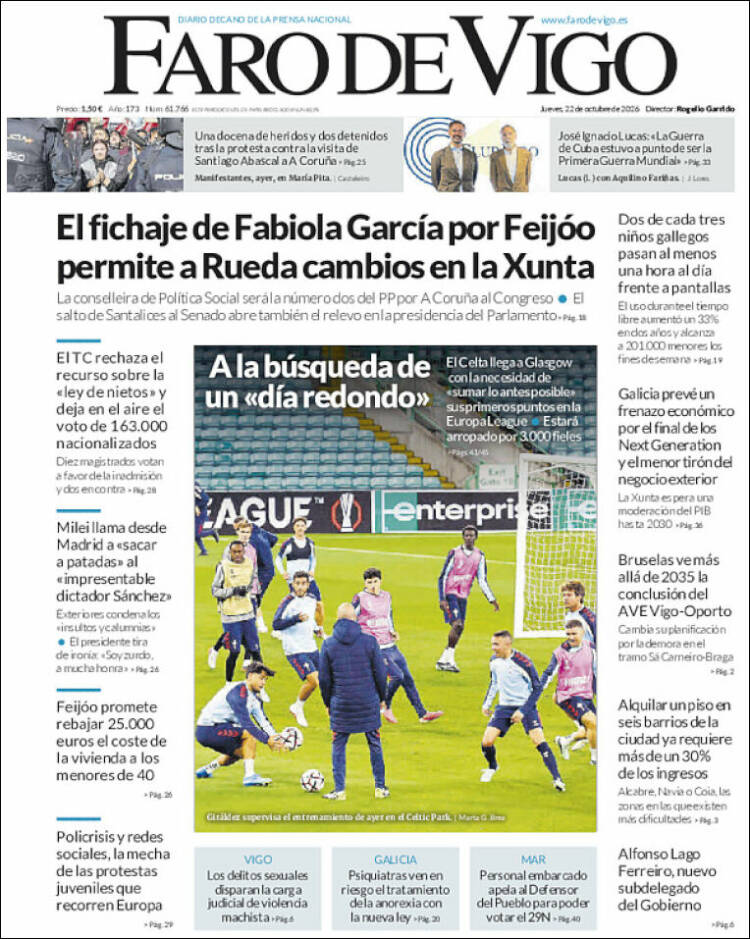 Portada de Faro de Vigo (Spain)