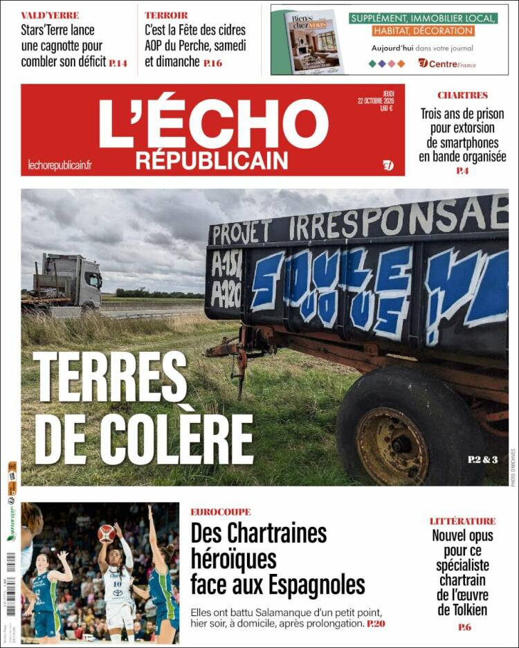 Portada de L'Echo Républicain (France)