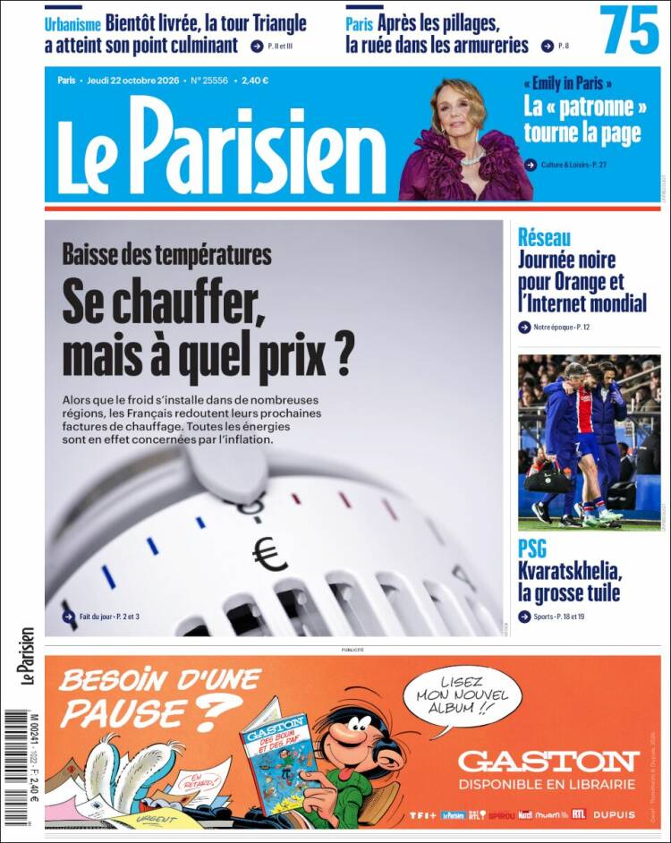 Portada de Le Parisien (France)