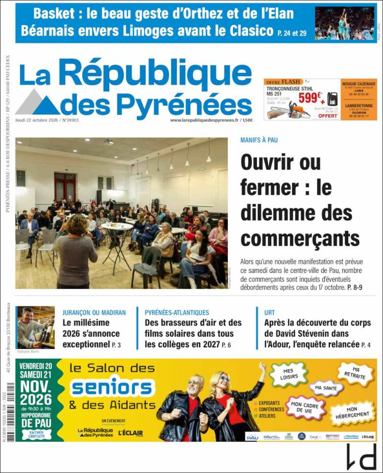 Portada de La République des Pyrénées (France)