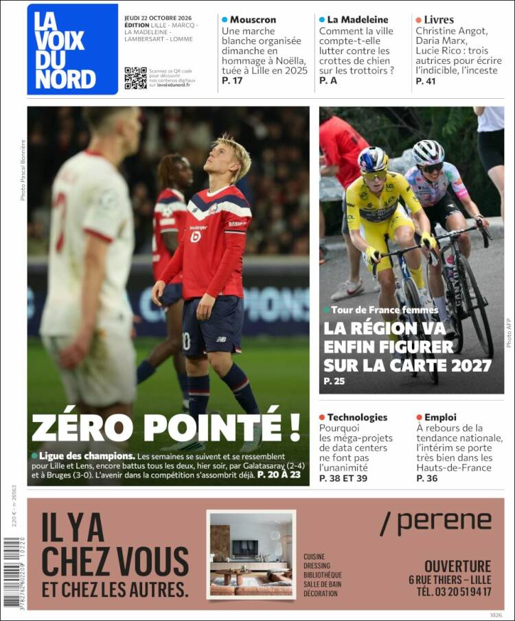 Portada de La Voix du Nord (France)
