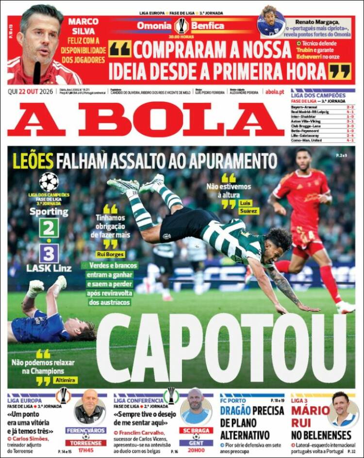 Portada de A Bola (Portugal)