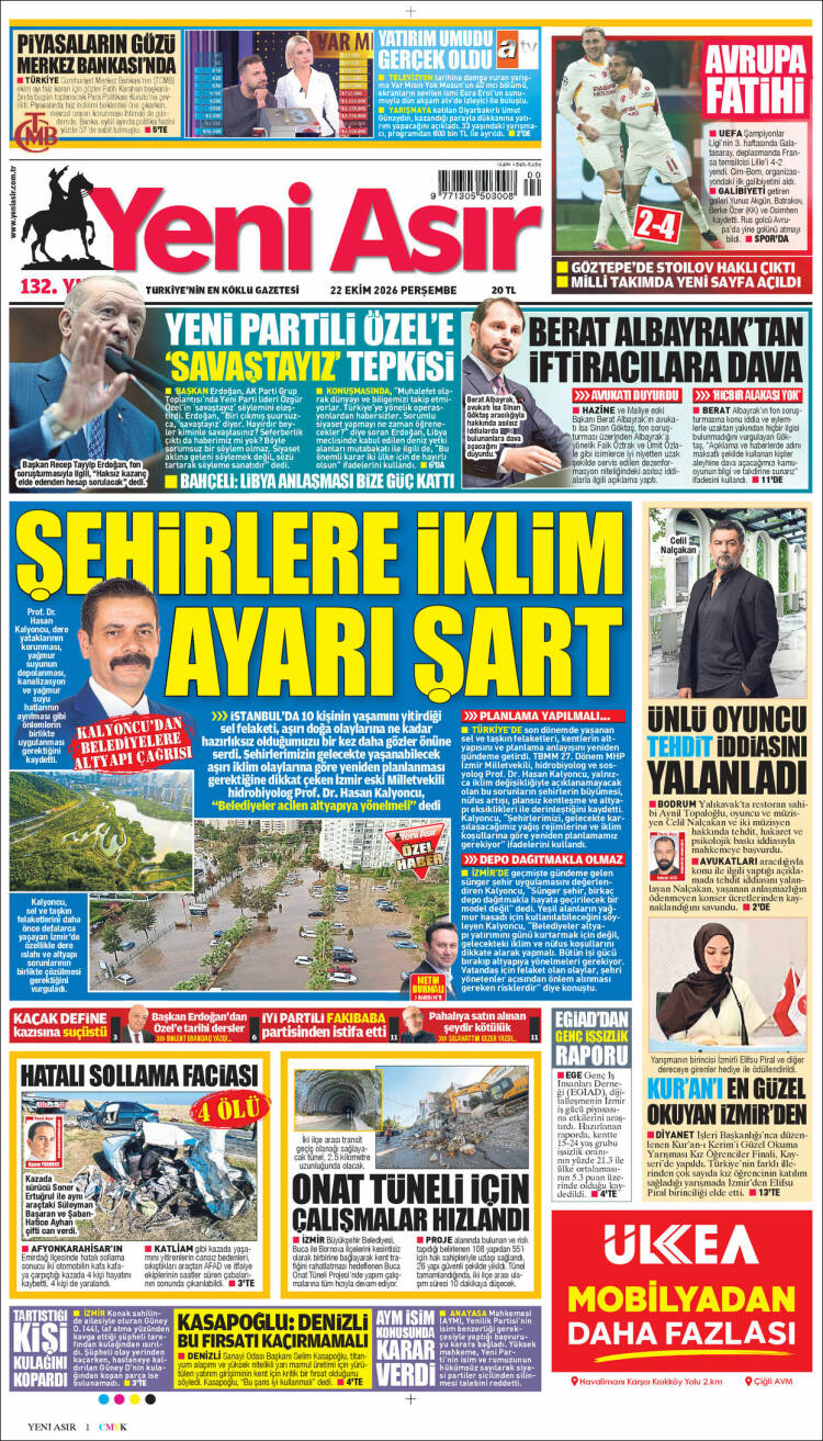 Portada de Yeni Asır (Turkey)