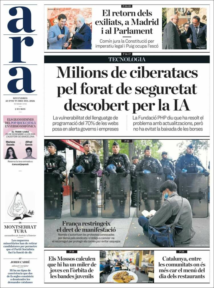 Portada de Ara (Spain)
