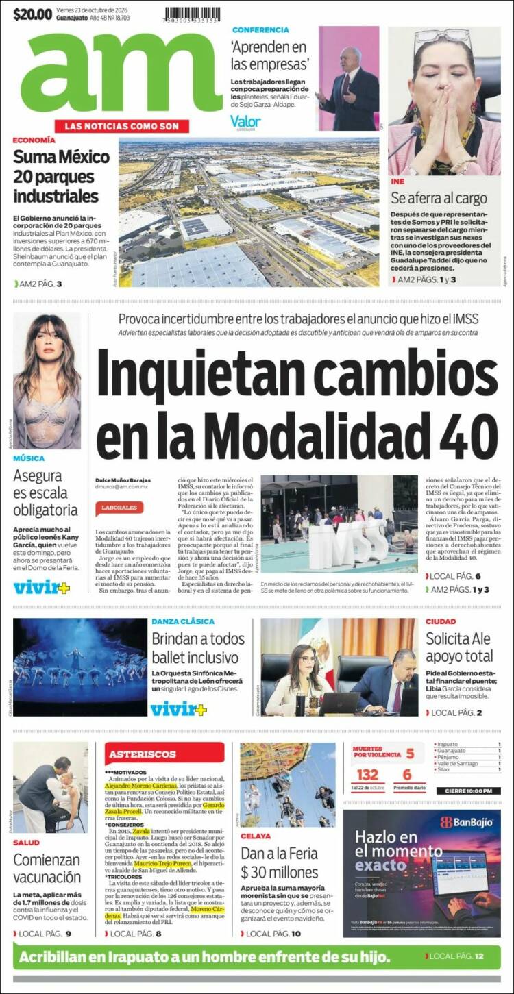 Portada de Al Día A.M. (México)