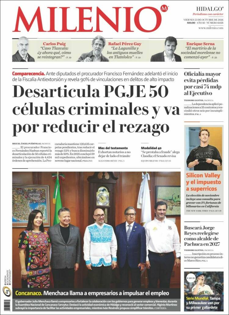 Portada de Milenio de Hidalgo (México)