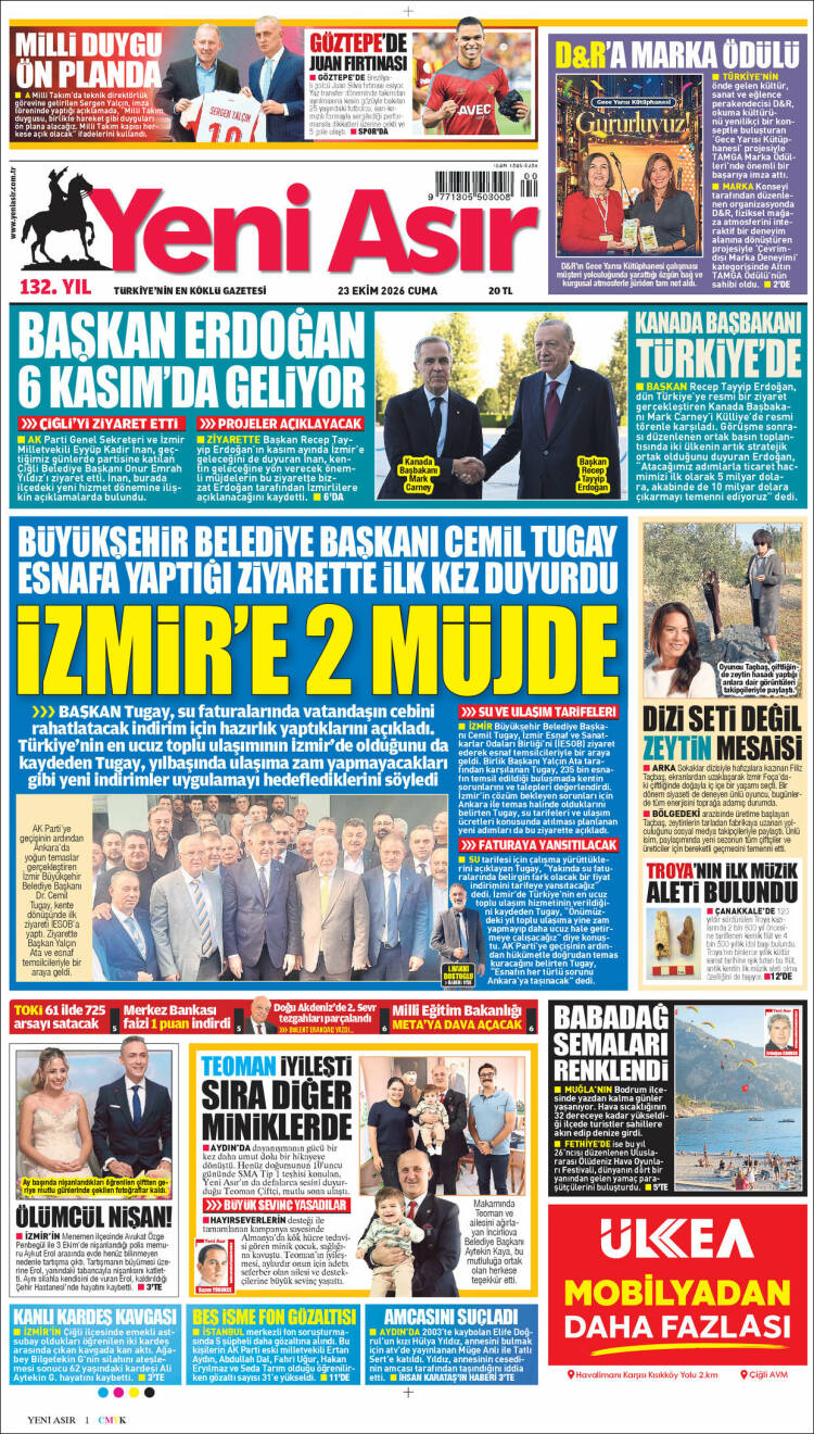 Portada de Yeni Asır (Turkey)