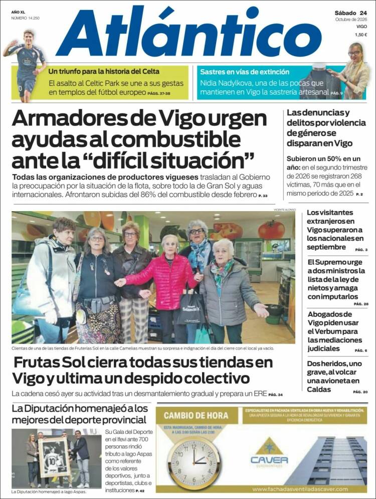 Portada de Atlántico Diario (Spain)