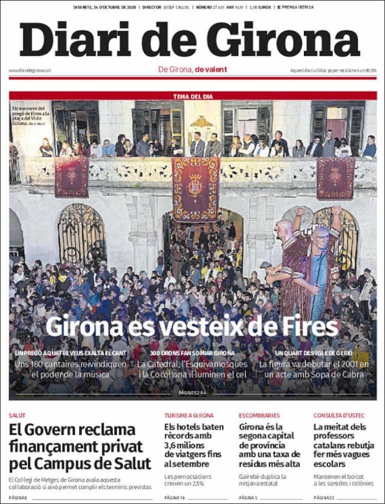 Portada de Diari de Girona (Spain)