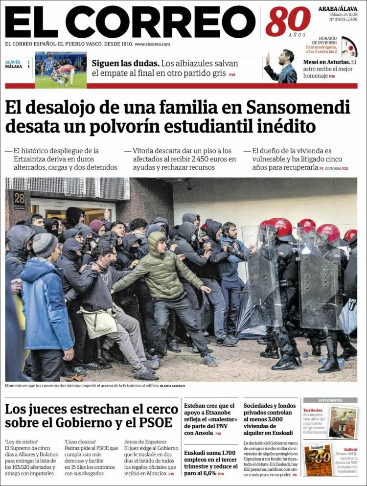 Portada de El Correo - Álava (Spain)