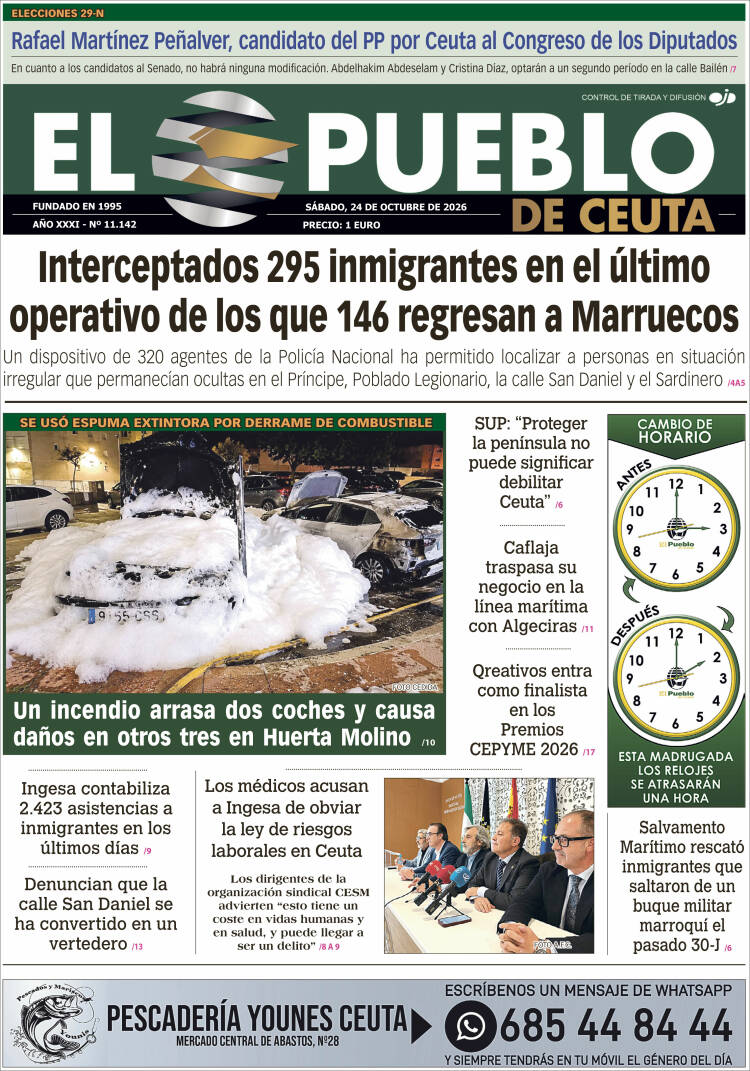 Portada de El Pueblo de Ceuta (Spain)
