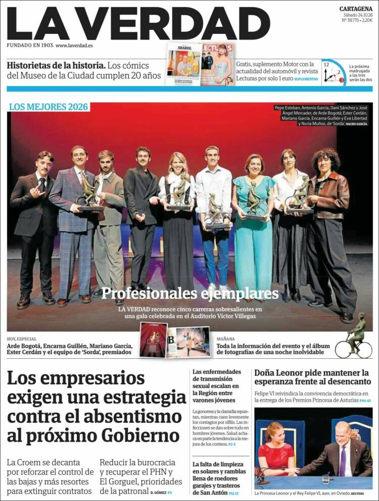 Portada de La Verdad de Cartagena (Spain)