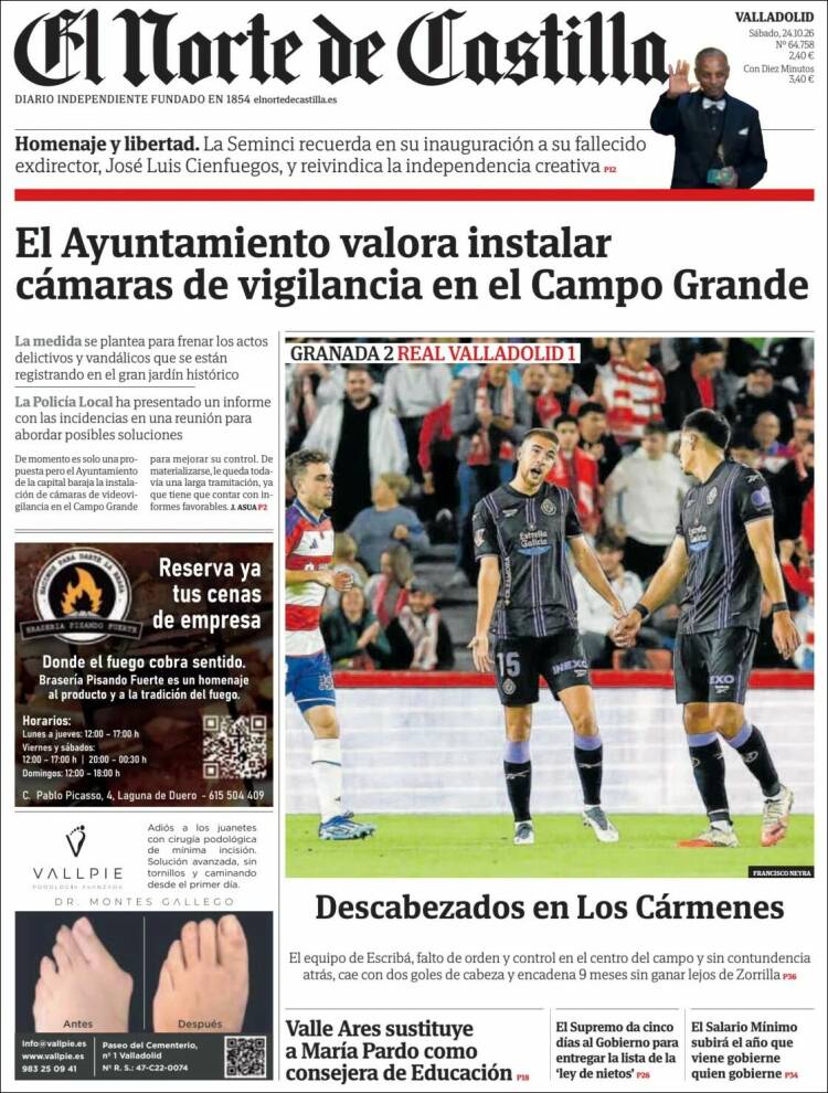 Portada de Norte de Castilla - Valladolid (Spain)